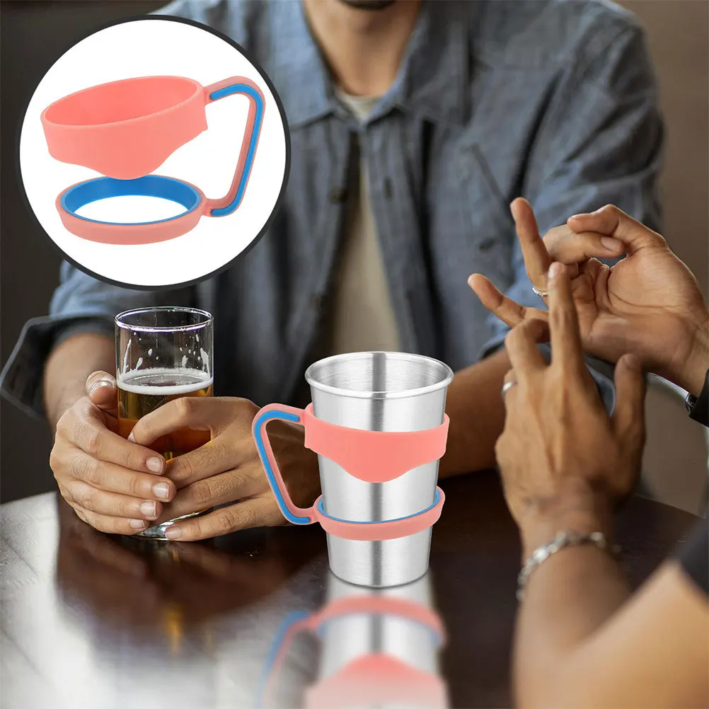 

2Pcs Automotive Cup Handle Plastic Tumbler Grip for Car Truck Boat Travel Spill Proof Expandable Cup Holder Insert