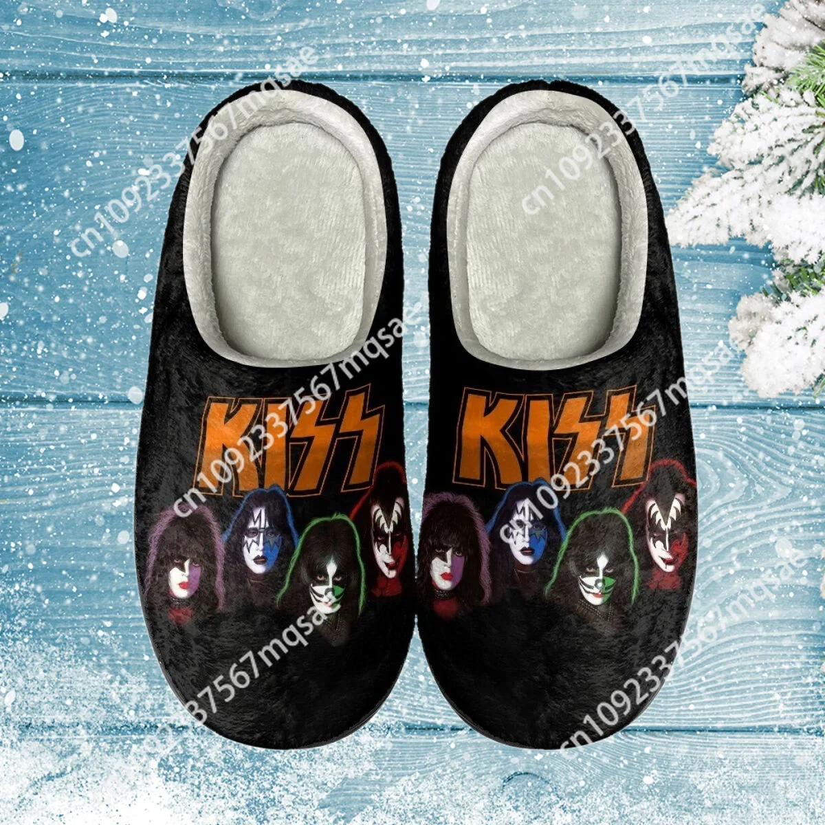 Custom Closed Toe Indoor Slipeprs Kiss Musical Design Cotton Slippers Non-Slip Floor Women Men Shoes Comforty Home Sock