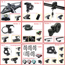 1PC Bike Light Holder Bracket Bicycle Light Mount Holder Bike Accessories Mount Holder 360 Rotation Cycling Bike Flashlight Rack