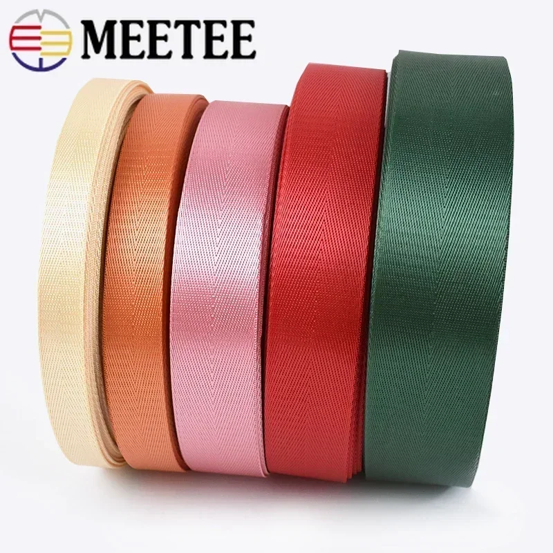 45Meters 20-38mm Nylon Webbing 1mm Thick Strap for Backpack Car Seat Belt Ribbon DIY Garment Binding Tape Sewing Accessories