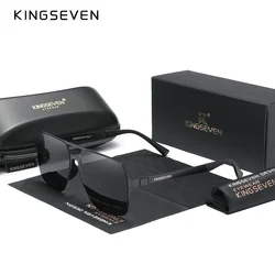 KINGSEVEN UV400 Glasses Temples Pilot Driving Men's Sunglasses Polarized High Quality Anti-reflection Fishing Retro Eyewear