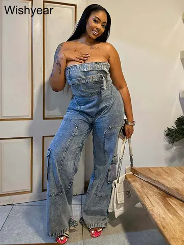 10 best sales demin jumpsuit - №10