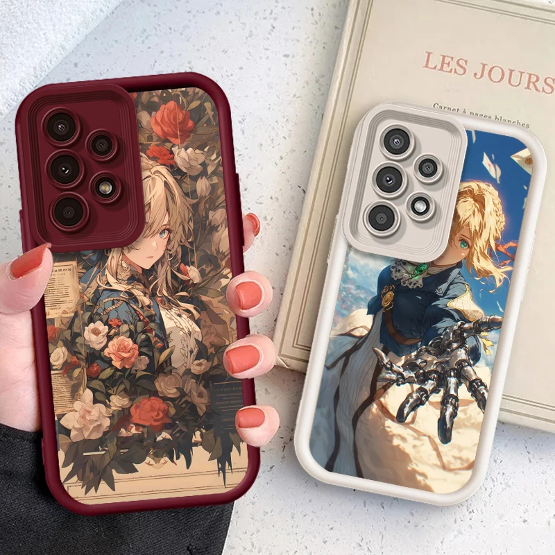 Violet Eternal Garden Anime For Samsung A73 A71 A54 A53 A52 A51 A33 A32 A21S A14 A13 A12 A03 A04 A05 5G Eye Ladder TPU