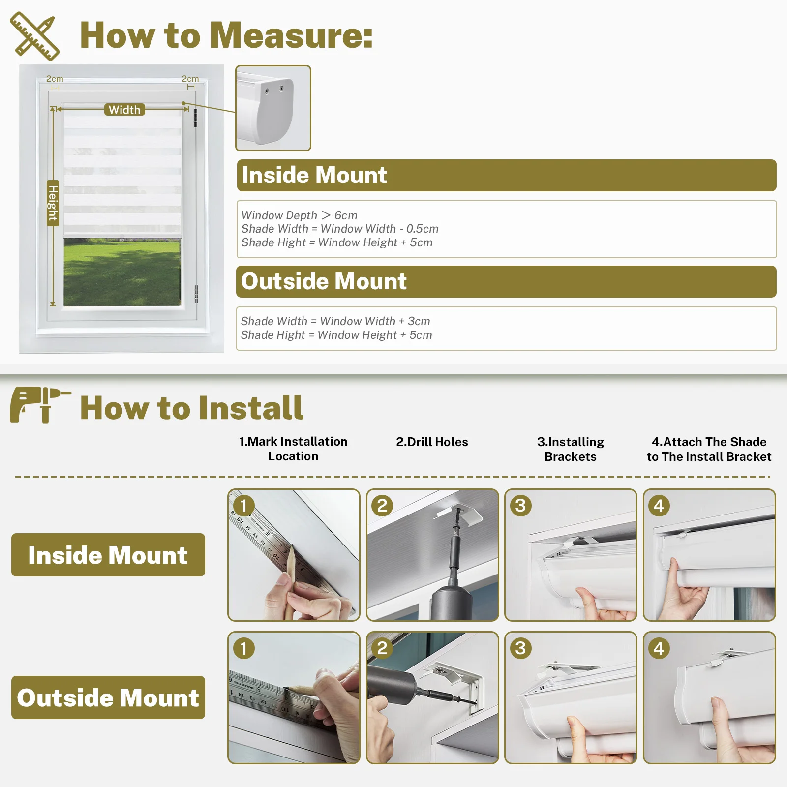 Moonice Cordless Zebra Blinds สําหรับ Window Double Layer Zebra Roller Shades ติดตั้งง่ายความเป็นส่วนตัว Window Blinds สําหรับ Home