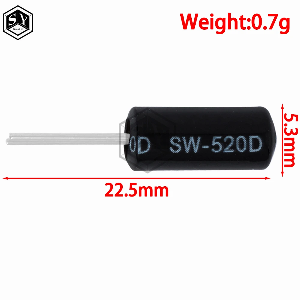 10pcs SW-520D Highly Sensitive SW-520D Metal Ball Angle Tilt Shaking Switch Vibration switch For arduino