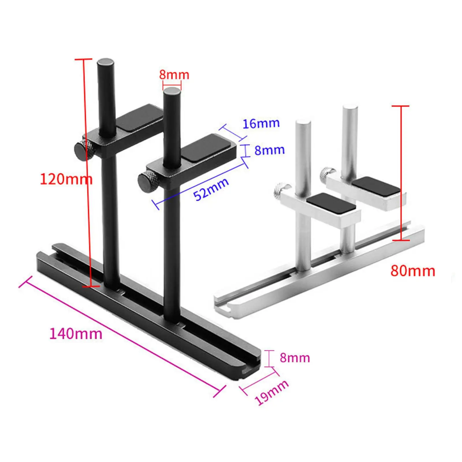 Video Card Sag Holder Bracket Adjustable Dual Pole Length Aluminum Alloy GPU Brace for MATX ITX PC Case