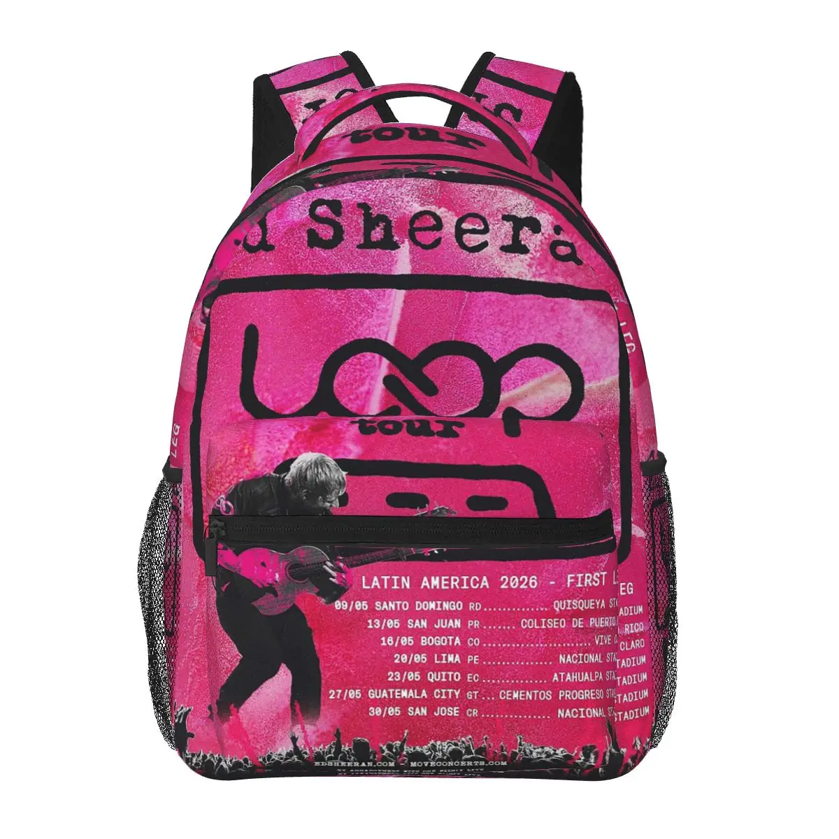 

Ed Sheeran Loop Australian Tour Student Backpack School Bag Hiking Travel Daypack for Men Women Fashion Bookbag Shoulder Bags