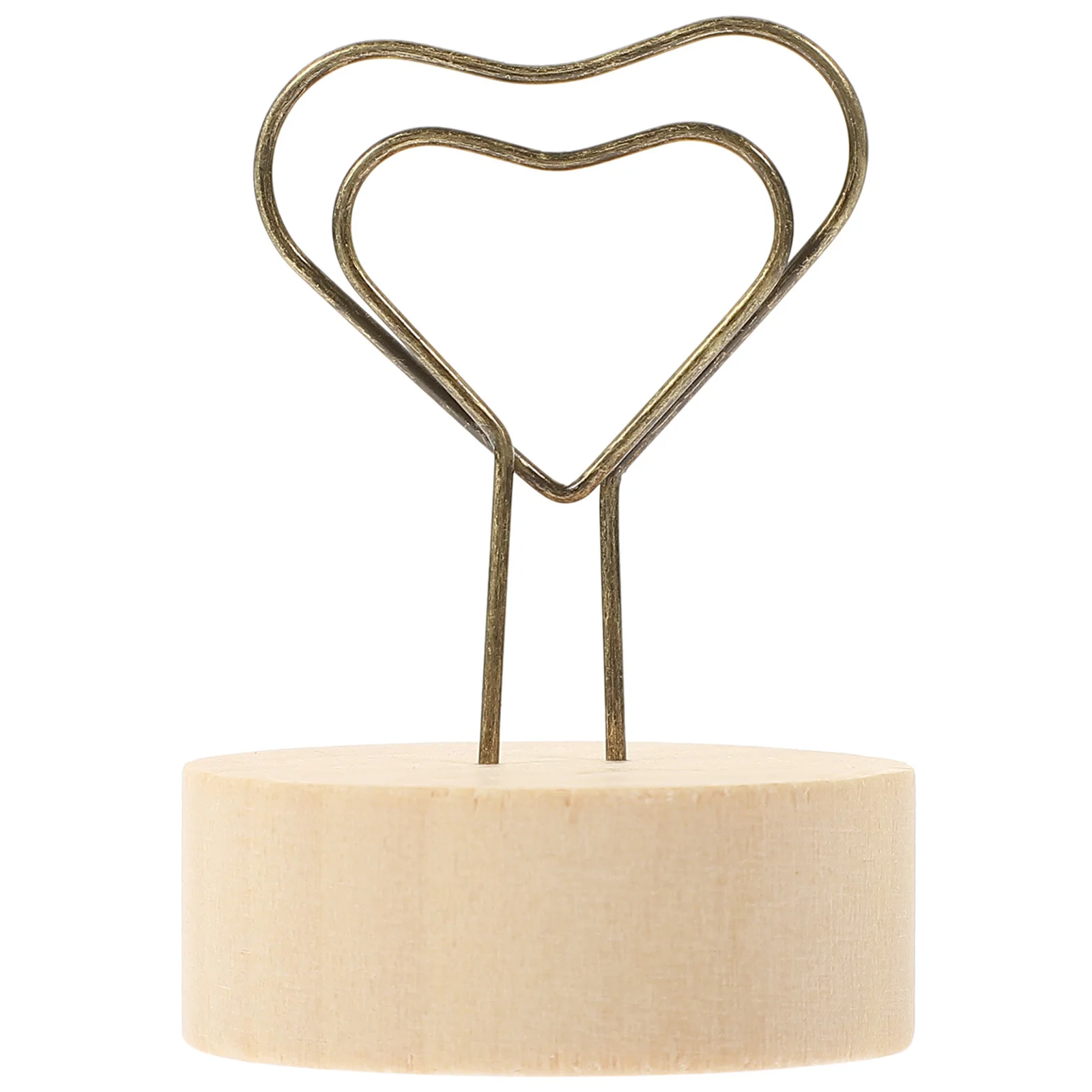 

10Pcs Memo Clip Stand Iron Wood Material Multi-Function Photo Holder Desktop Decor for Home Office Study Room Note Clip Stands