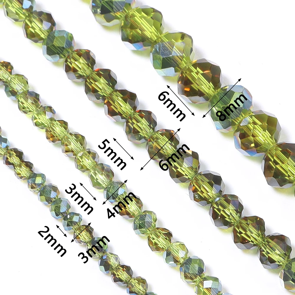 1strand/lot 3/4/6/8mm Faceted  - Crystal Bead Mix recension och pris