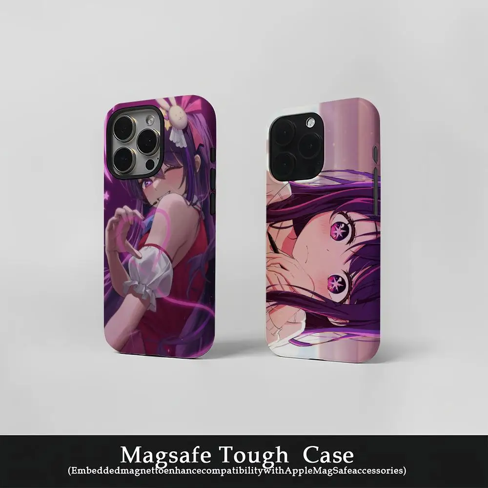 

Ai Hoshino Phone Case Film Korean INS for iPhone 16 15 14 13 12 11 Pro Max Plus Luxury Magnetic Double-layer Cover