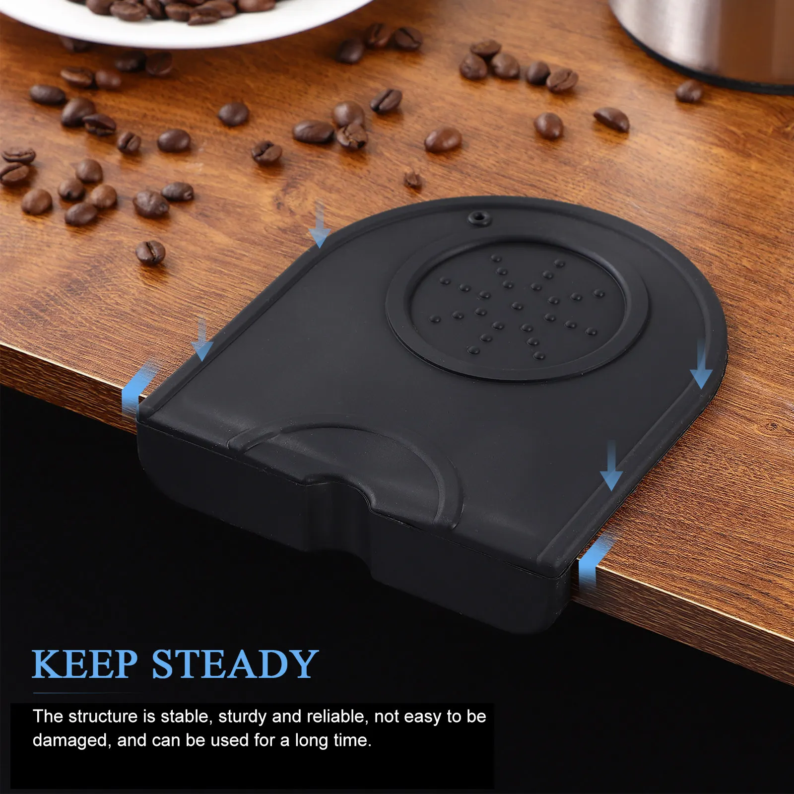 

Контейнер для кофейной гущи из нержавеющей стали, корзина для отходов с съемной перегородкой, противоскользящая подкладка, большой аксессуар