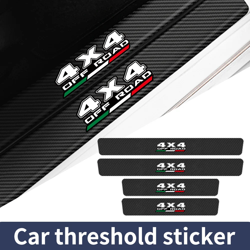 

4x4 Off Road Car Door Sill Threshold Sticker Trunk Bumper Strip Carbon Fiber For Lancia Delta Flavia Phedra Thema Thesis Voyager