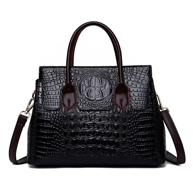 

Luxury Crocodile Pattern Handbag Women Winter New PU Leather Tassel Shoulder Bag Brands Design Handle Bag Lady Purse vip sac