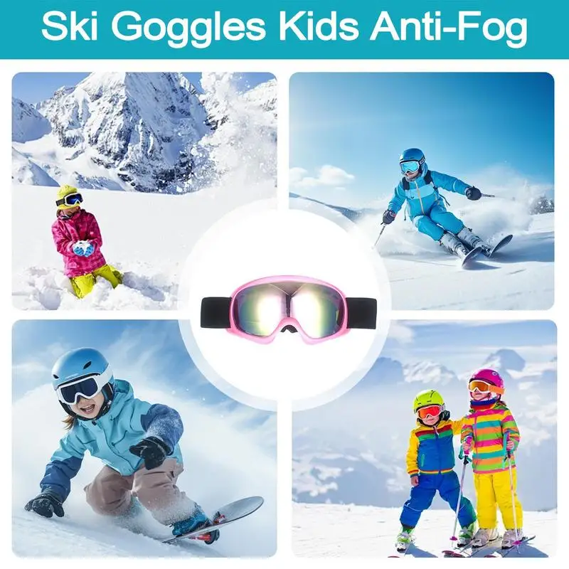 Children Anti-Fog Snowboard Goggles Snow Sports Goggles windproof sports ski HD glasses snow goggles Outdoor ski accessories