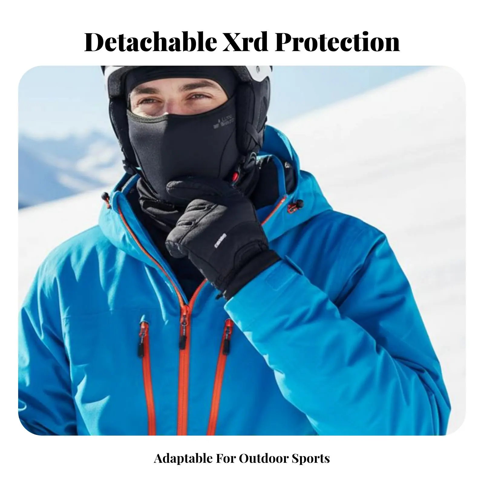 

Съемная защитная маска для лица Super Slope Detachable XRD, дышащая, для активного отдыха в холодную погоду, минималистичный дизайн