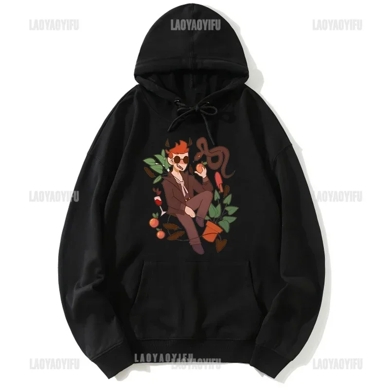 Ood Omens Hoodies Male Lady Graphic Aesthetic Kawaii Fleece Tracksuit 2024 Gothic Vintage Hood Sweater Unisex Gothic Pullover