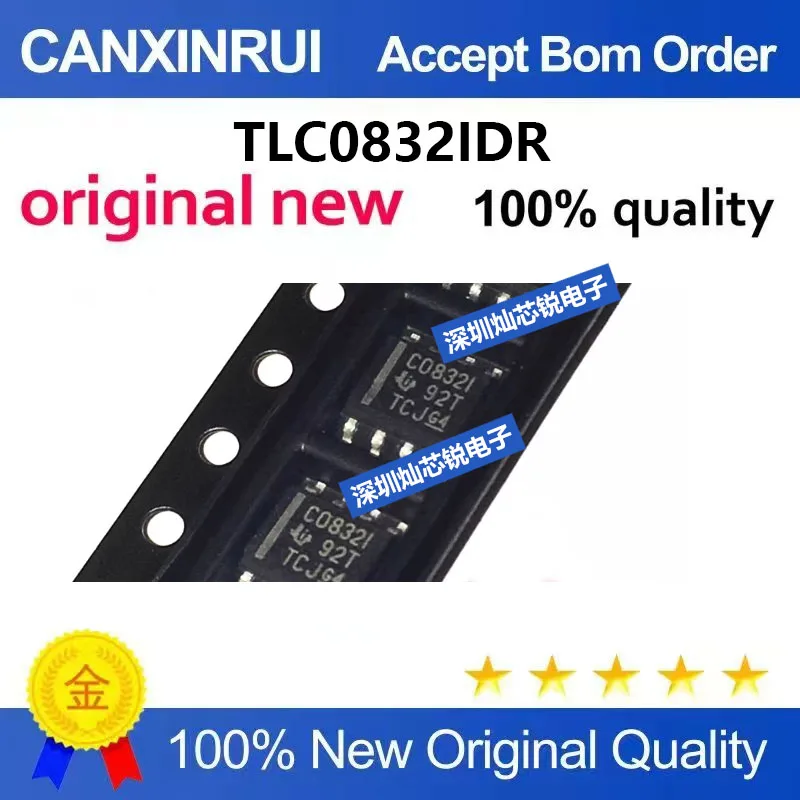 (5-100pieces)Brand New Original TLC0832IDR 0832I 08321 SMD SOP8 8-Bit ADC Analog-to-Digital Converter