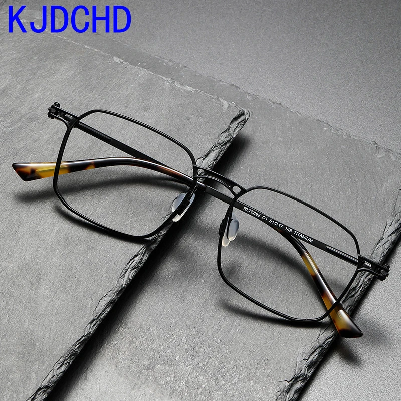 

Pure Titanium Glasses Frame for Men Retro Vintage Square Eyewear 2022 Myopia Prescription Optical Myopia Eyeglasses Frames women