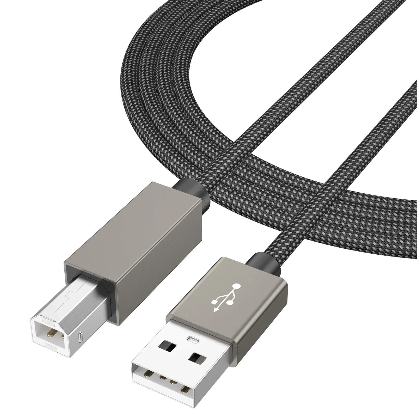 Nylon USB A zu USB B 2.0 Druckerkabel USB A Stecker zu B Kabel für HP Canon Brother Drucker Scanner Epson 480Mbps Datenübertragung