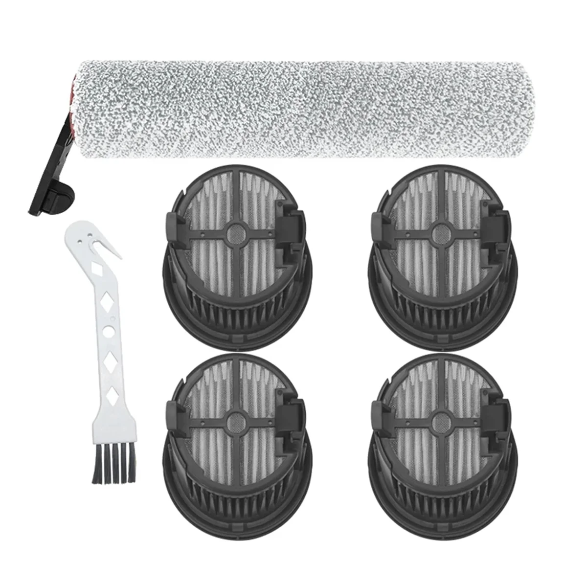 Sikat rol filter HEPA, bagian penyedot debu stasiun Kombo untuk Dreame H20 Pro/H30 Pro/H20 Ultra/H30 Ultra/H30