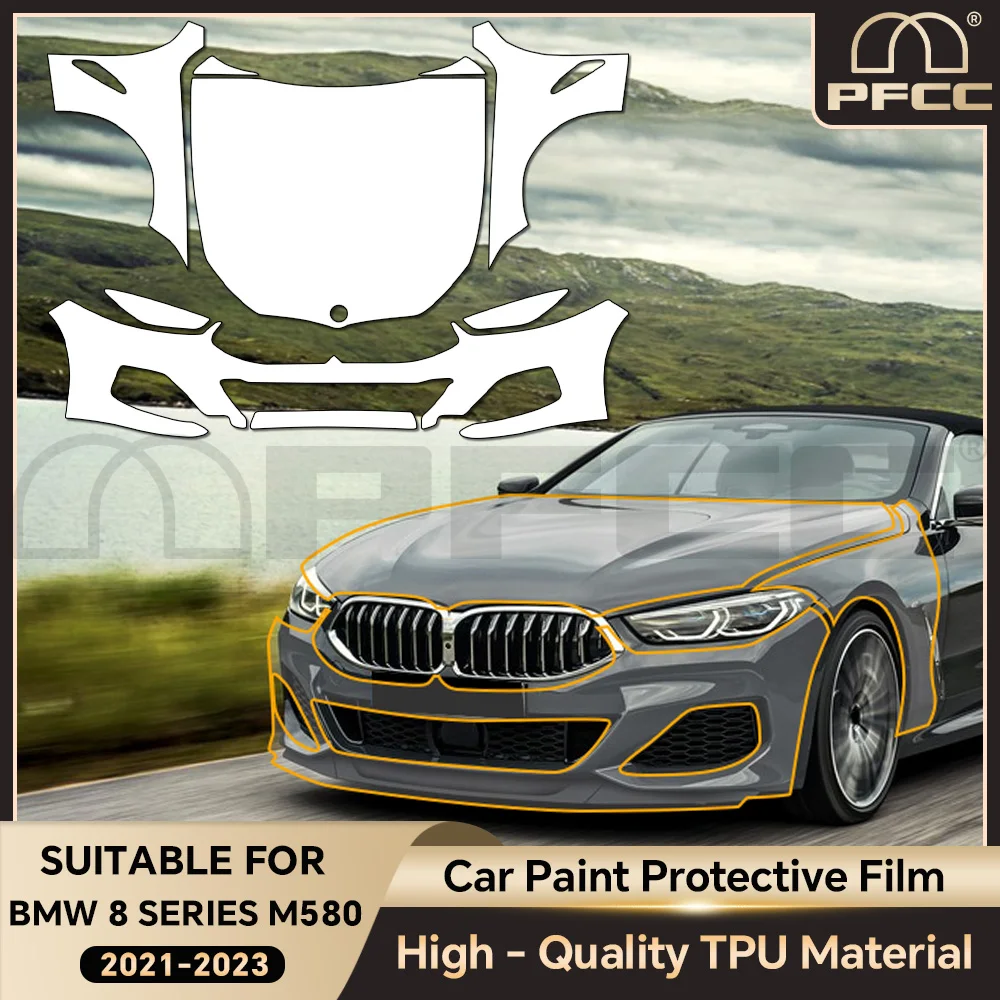 

For BMW 8 SERES M850i 2019-2025 TPU Paint Protection Film Clear Bra Car Body Pre-cut PPF Anti-scratch Resistant Invisible Cover