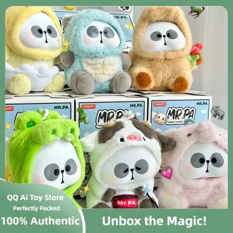 

Original Mr.Pa Animal Limited Company Blind Box Cartoon Anime Figure Plush Doll Panda Doll Mysterious Box Pendant Kid Toy Gift