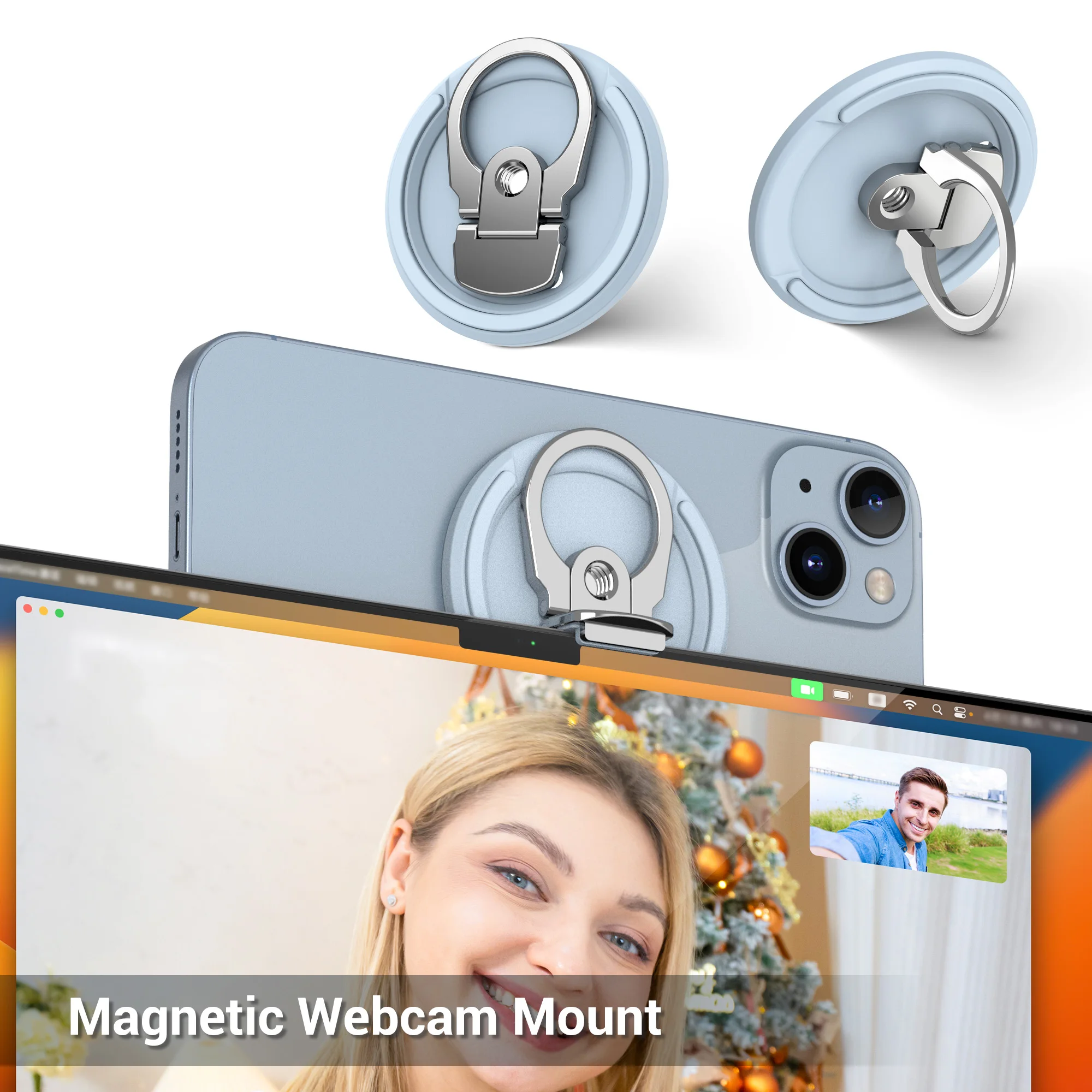 Magnetic Mount Apple Continuity Camera Mount for MacBook & Mac OS Ventura or Later for iPhone 12/13/14  & iphone Webcam Mount