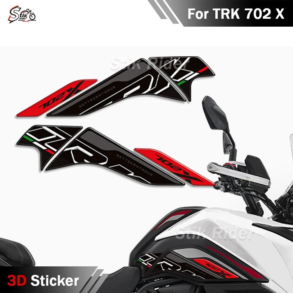 

2023 2024 For Benelli TRK 702 X 702X Adventure Motorcycle 3D Gel Epoxy Resin Stickers Tank Pad Sticker Kit