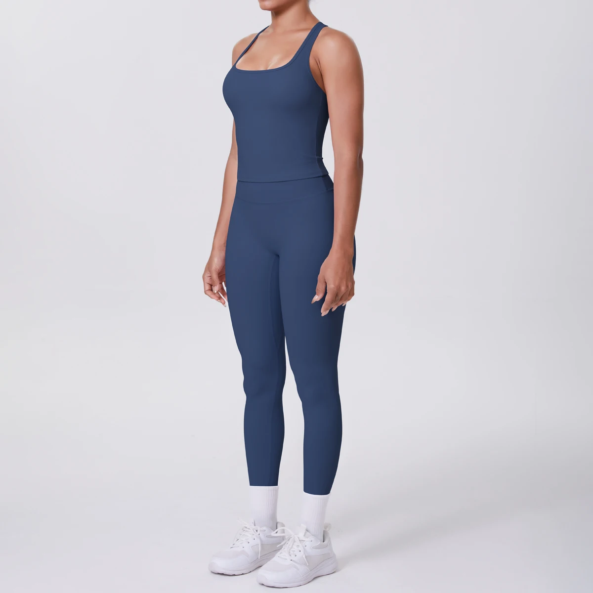 Yoga Top Set Fitness Gym Anzug Training Ärmellose Sport Gym Tops Crossover Zurück Sport Unterwäsche Bauch-steuer Abnehmen – Detail 40
