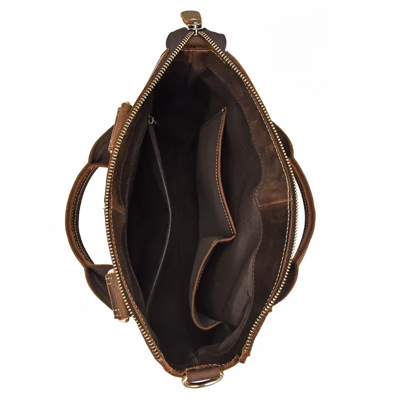 Maletín de viaje de negocios Vintage antiguo de cuero Premium para hombre, bolso de mano, bolso de mensajero de hombro, tela impermeable