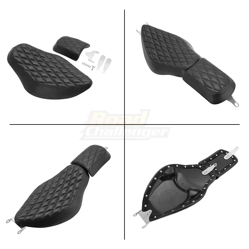 Für Harley Sportster XL 48 883 1200 2004-2020 Motorrad Vorne Fahrer Hinten Passagier Sitz Sozius Kissen Schwarz zubehör