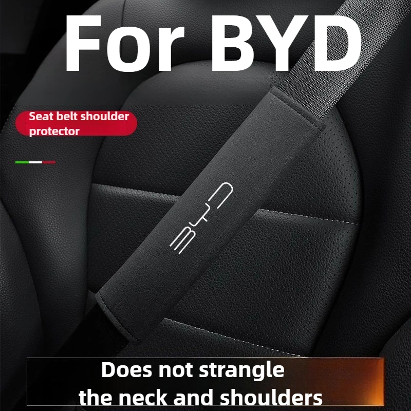 

For BYD Accessories 2026/2025 Vehicle Seat Belt Cushion Pressure-Relieving Neck-Protecting Wrinkle-Resistant Durable 2022-2024