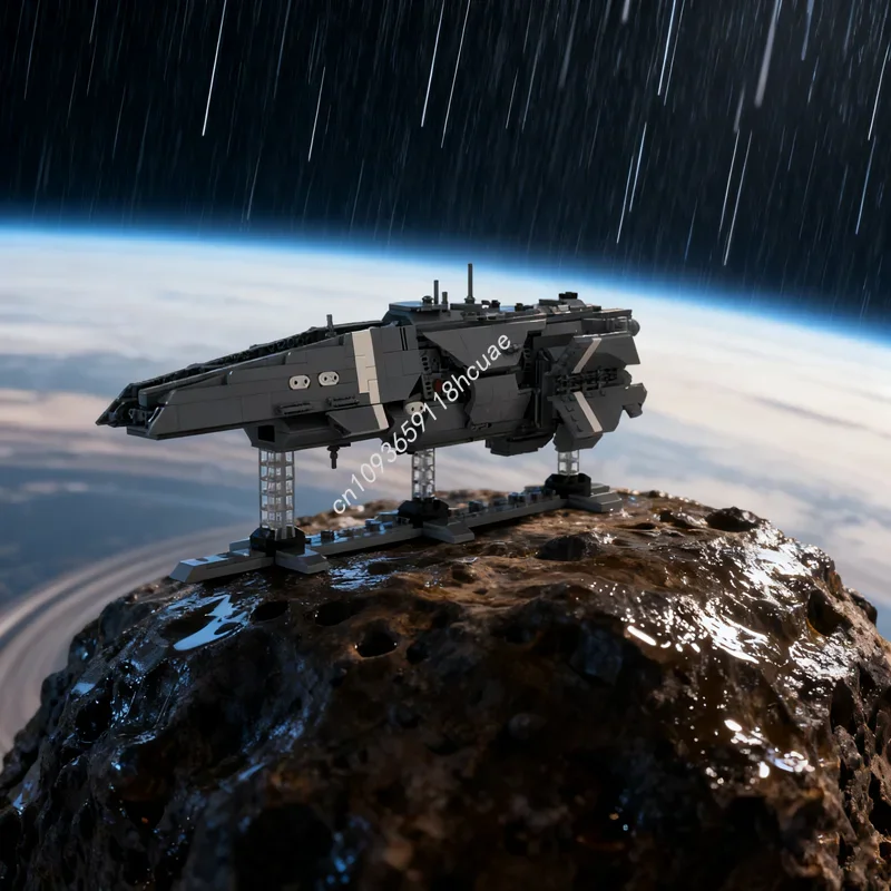 

1370 деталей MOC: Конструктор-модель легкого разрушителя класса Halberd UNSC. Креативный рождественский подарок, развивающая игрушка для детей.