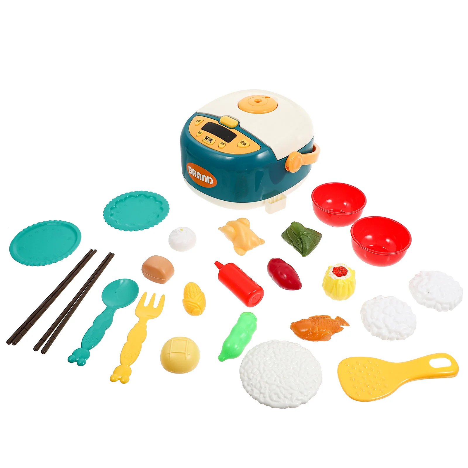 1Set Kind Simulation Reiskocher Spielen Haus Kochen Set mit Musik Spray Effekt Pädagogisches Küche Kochen Kit für Eltern kind