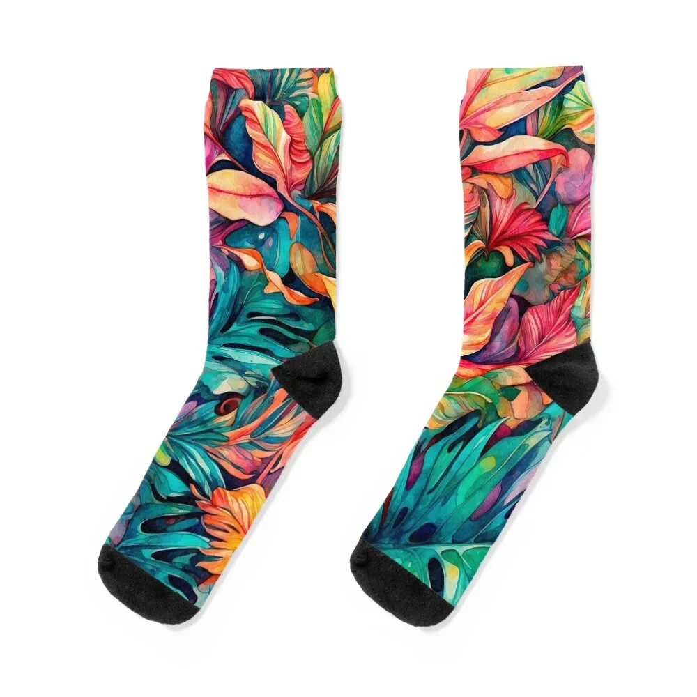 

Botanical Bliss Socks sheer crazy summer football Socks For Girls Men's