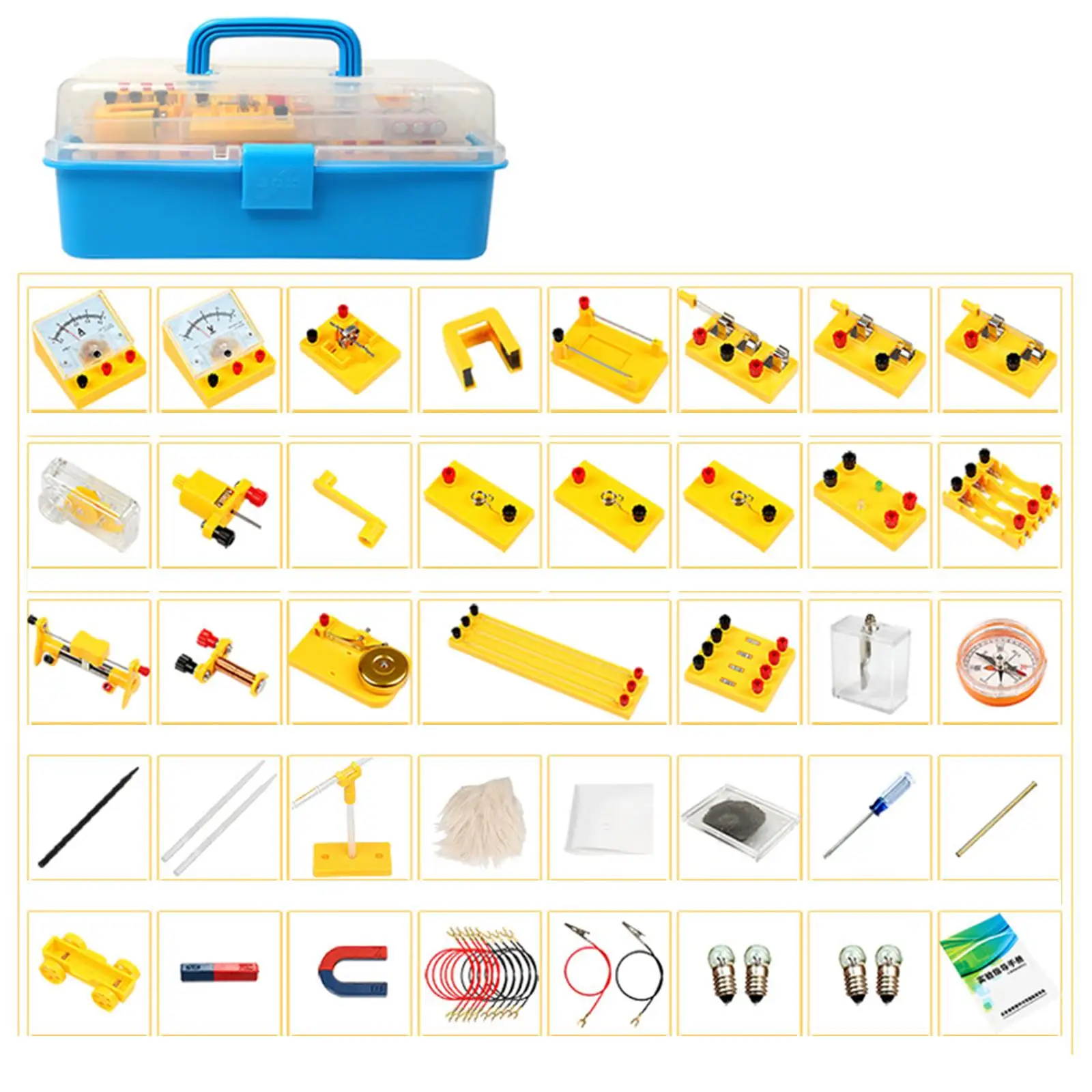 

Набор для экспериментов по электроэнергетической цепи и магнетизме, профессиональный ящик для хранения W