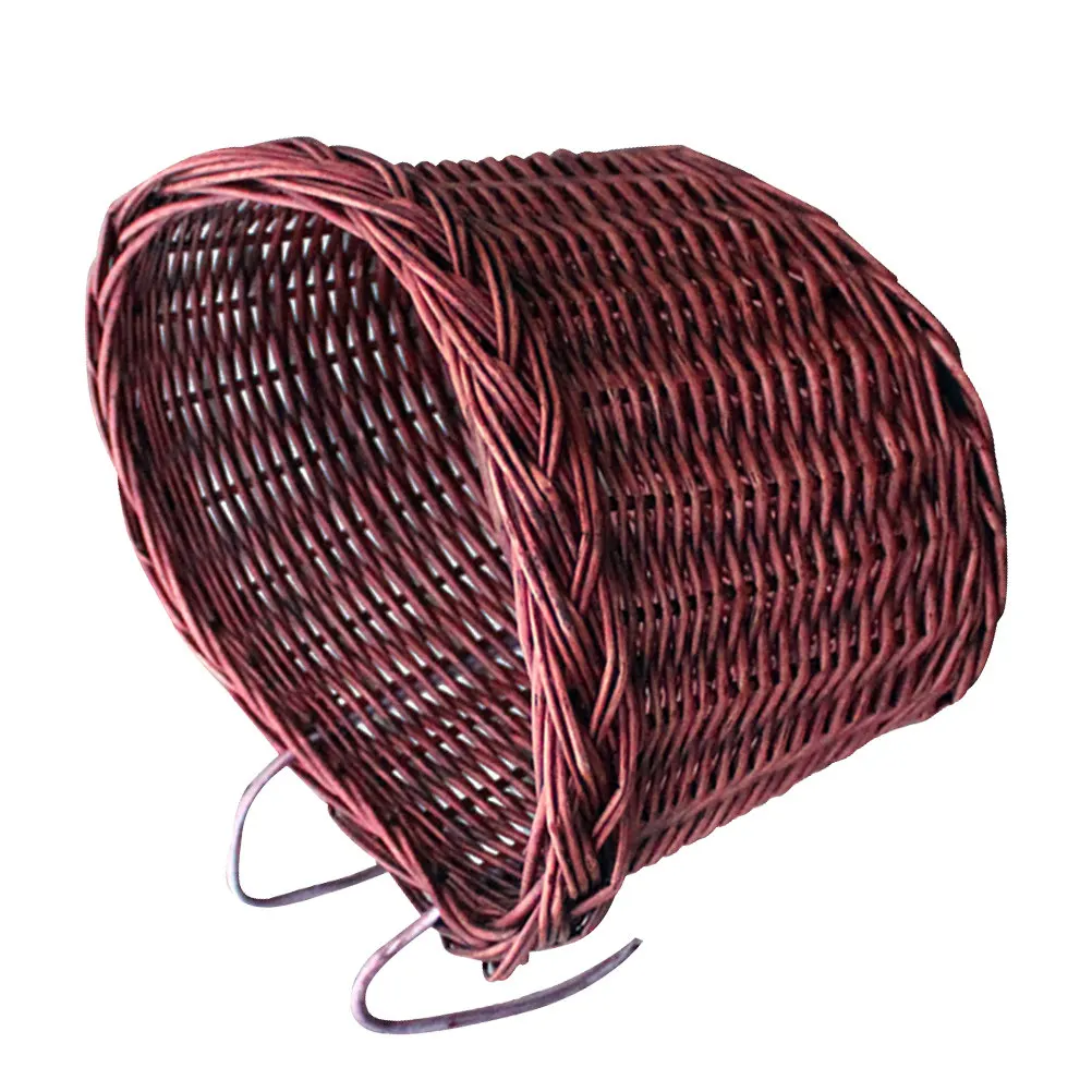 

Передняя корзина для велосипеда Willow, съемная, ручной работы, из натурального ротанга, коричневая, для хранения, аксессуар для велоспорта на открытом воздухе