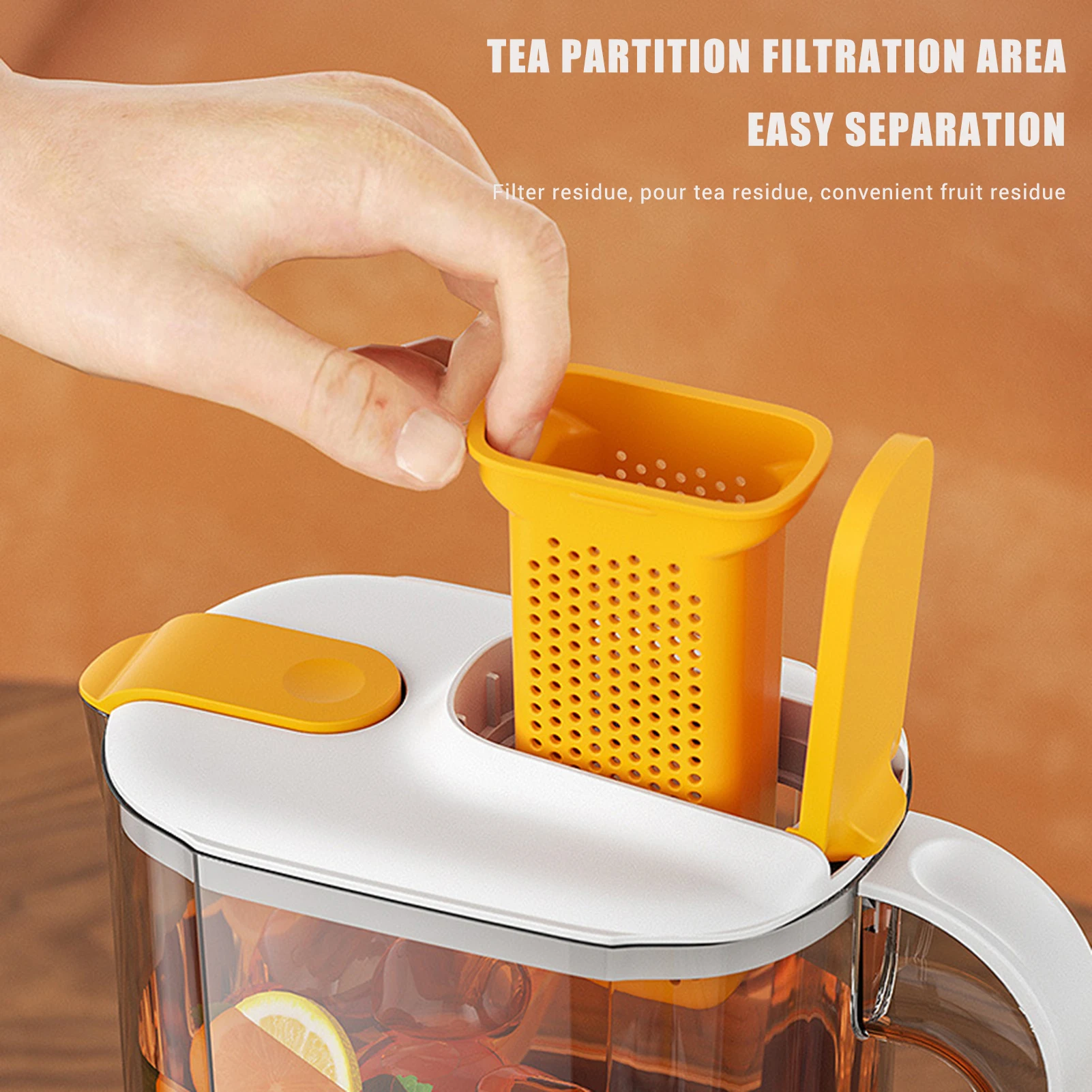 

Cold Water Kettle High Temperature Resistant Beverage Bucket Summer Juice Dispenser Large Capacity Refrigerator Water Bucket