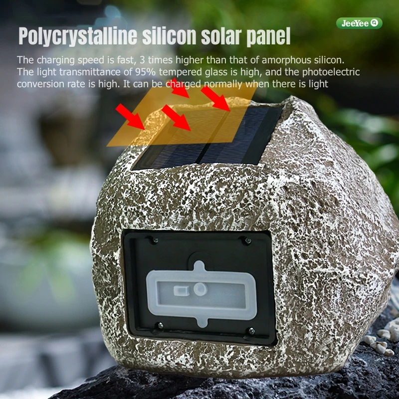 Solar USB Charging Simulation Stone Lawn Bluetooth Speaker Outdoor Waterproof Wireless Stereo Subwoofer Portable Garden Boombox