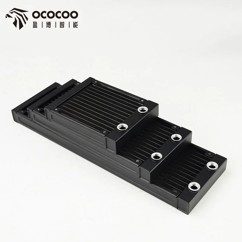 Ococoo-水冷ヒートシンク,アルミニウム,日曜大工,ゲーム,g1/4スレッド,120mm, 240mm, 360mm