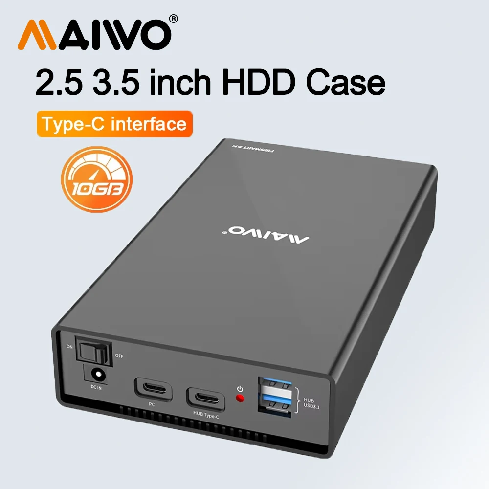 

MAIWO HDD Case 2.5''/3.5'' SATA to USB 3.0 Hard Drive Enclosure for SSD Disk HDD Box