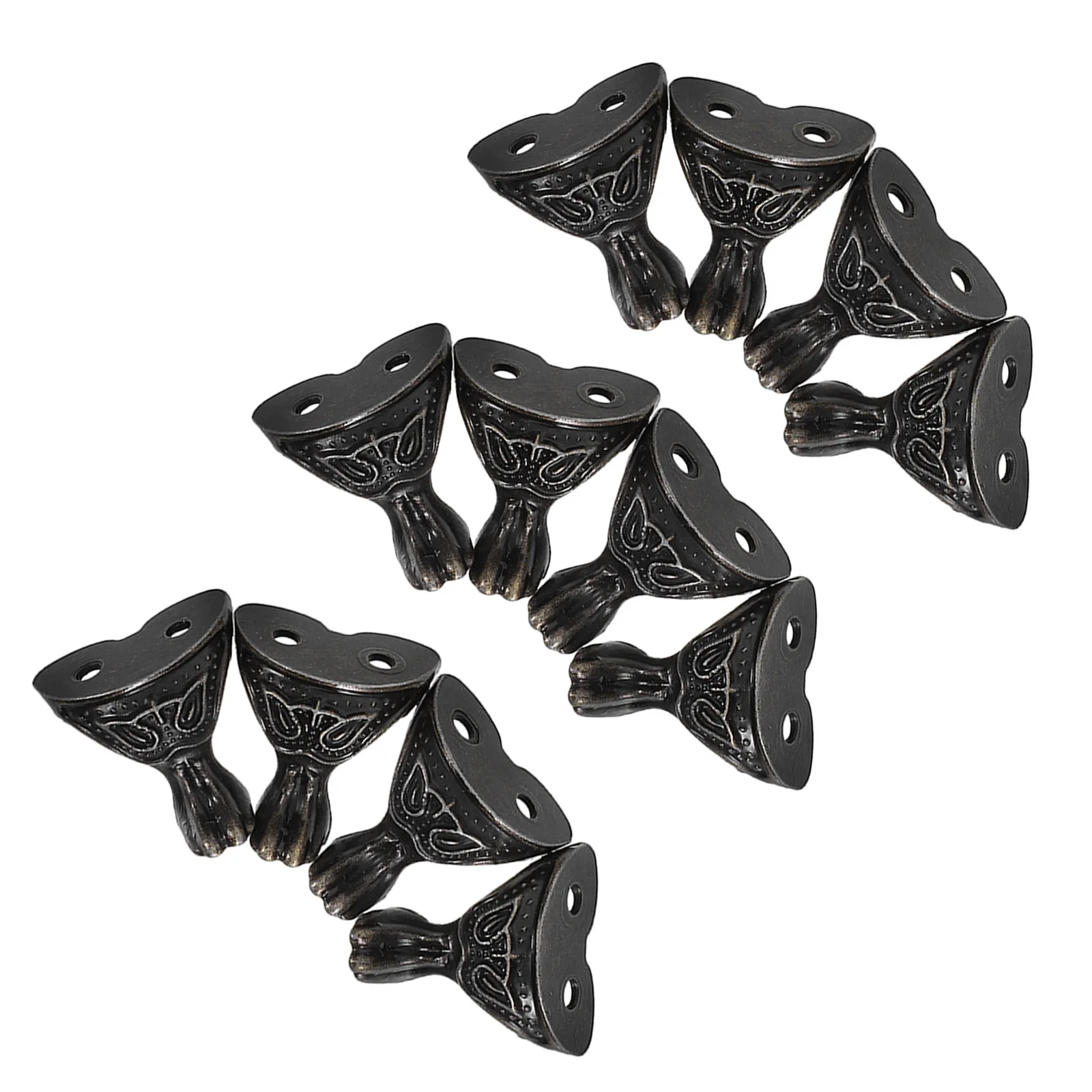 

12Pcs Box Corner Guards - Premium Metal Jewelry Box Feet - Vintage-Inspired Dresser Legs for Protection and