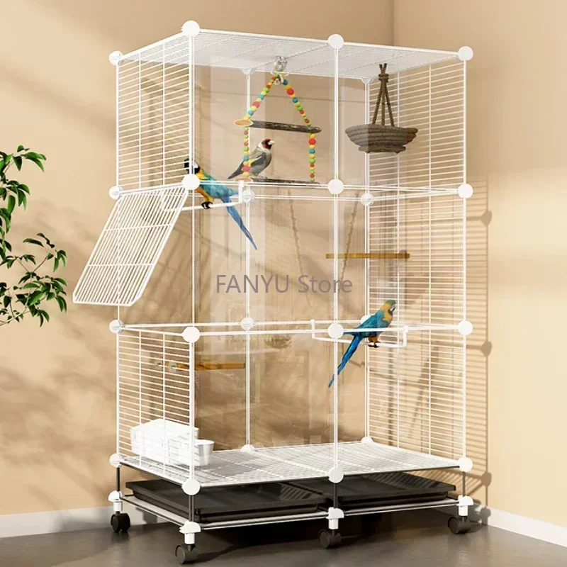 Special Canary Bird Cages Parrot Budgie Outdoors Portable Large Bird Cages Luxury Park Breeding Gaiolas Birds Supplies WZ50BC