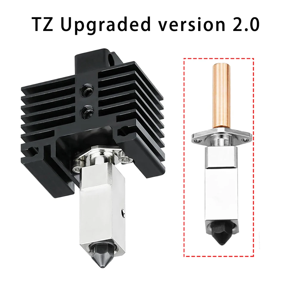 

3D принтер Bambu lab Upgrade V2.0 Hotend ХТ сопло из закаленной стали 500 °C для лаборатории Bambu x1c Hotend P1P покрытая медь