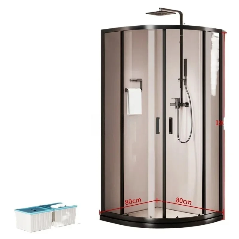 CX1 shower room bathroom partition glass door wet and dry separation toilet