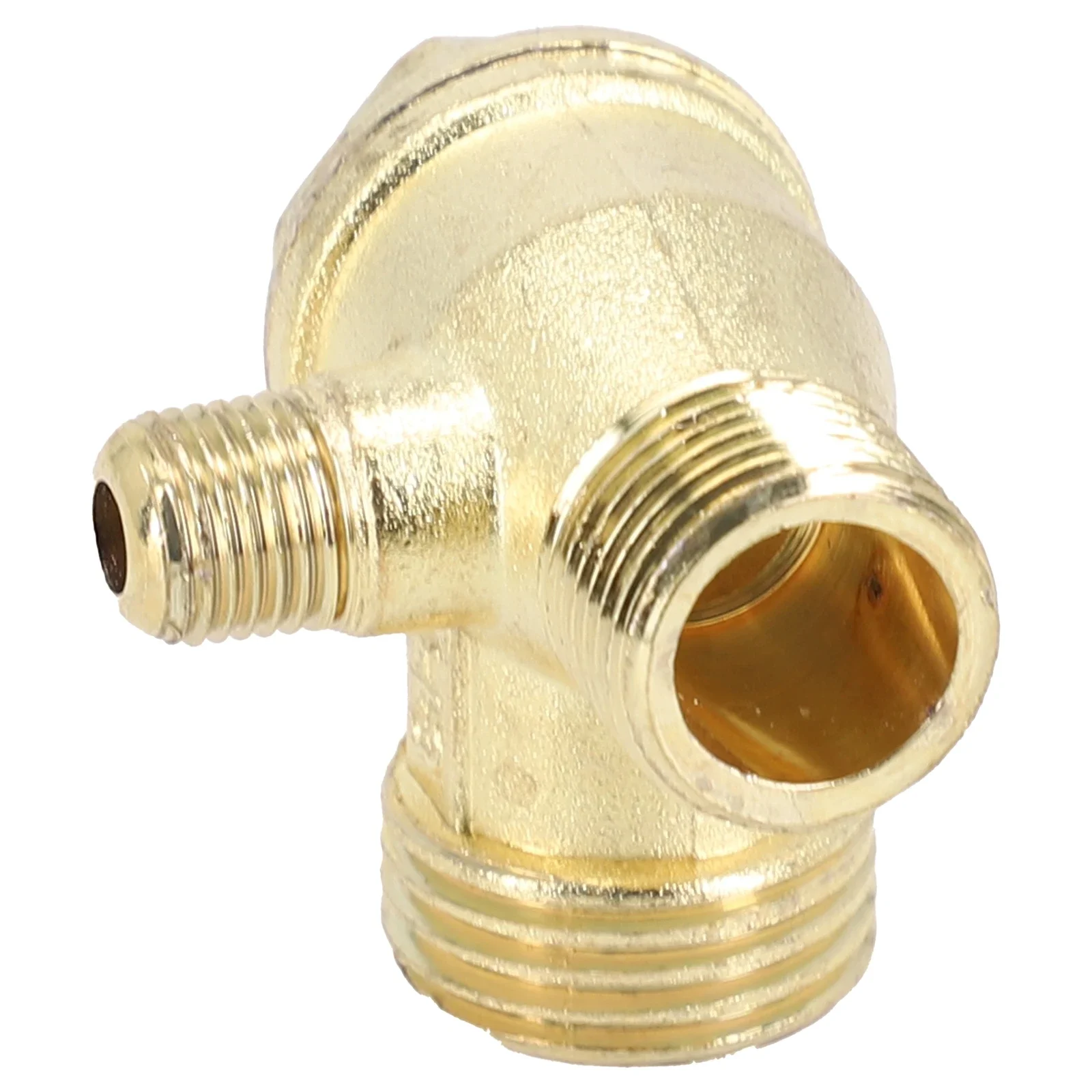 Gold Check Valve Parts Replacement Zinc Alloy 1pc 3-way 42x39mm Air Compressor Connect Fittings Practical Useful