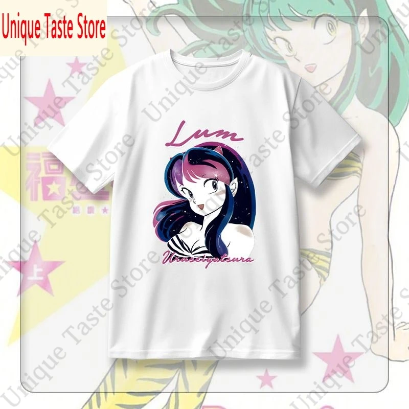 ‌ Camiseta Urusei Yatsura, camiseta con estampado de dibujos animados de Anime, camiseta de manga corta de algodón cómoda de alta calidad para hombres y mujeres