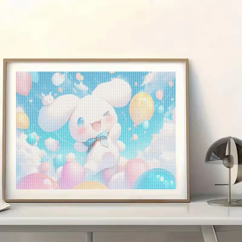 1PC süße weiße Wolke Kreatur & bunte Luftballons 5D voller Bohrer Diamant Malerei Kit, DIY Kristall große Edelstein Kunst, Cartoon Diamant P