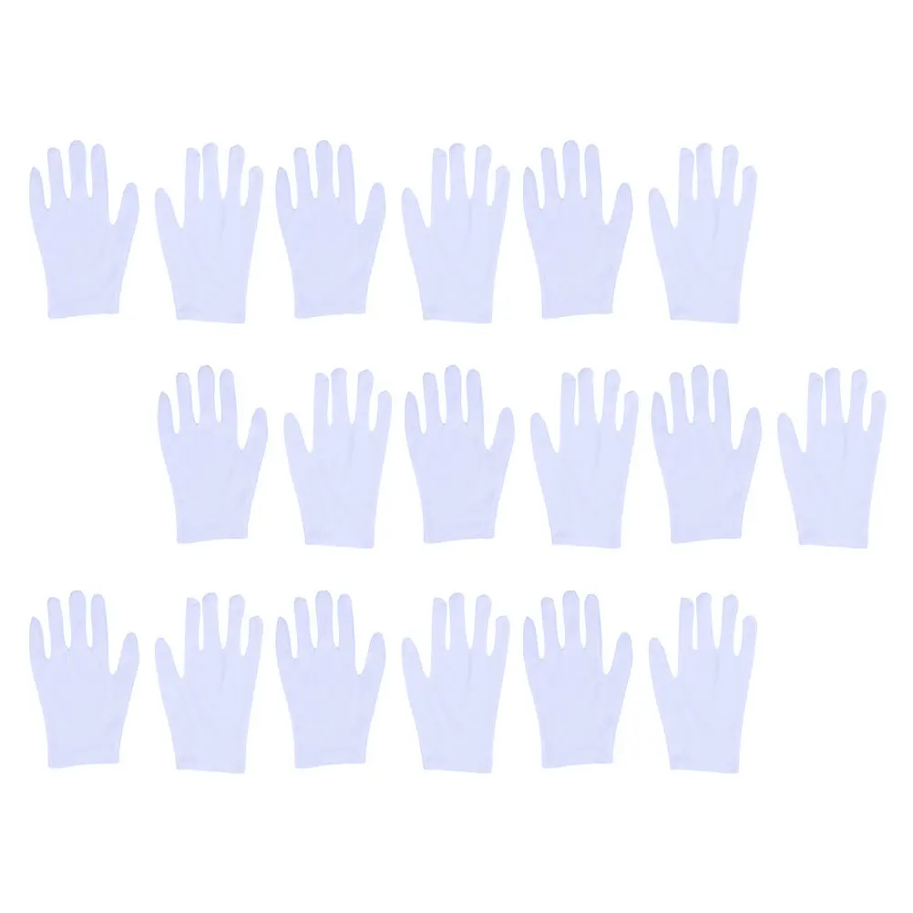 

12Pairs Pure Cotton Gloves Soft Thicken Elastic for Protection Film Slide Handling Beauty Work Liner Elastic Cotton Gloves
