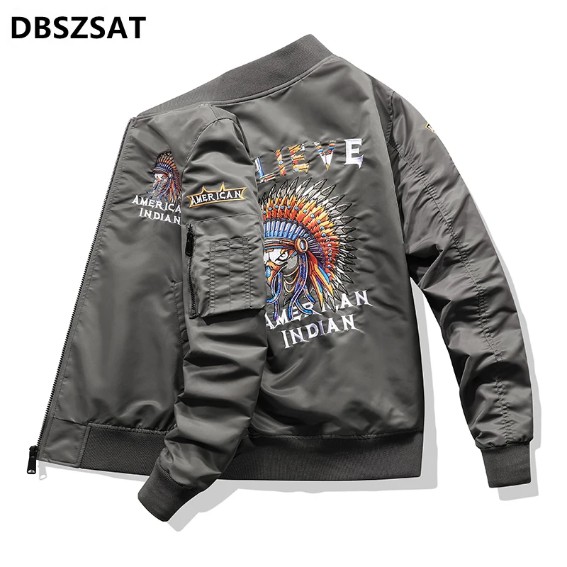 2025 Winter Man jackets   bomber coat racing motorcycle Clothes luxury aviator tactical Field vintage military men Clothing